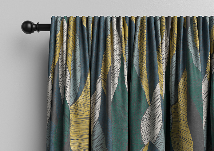Anthurium, Teal - Made to Measure Curtains - Image 10